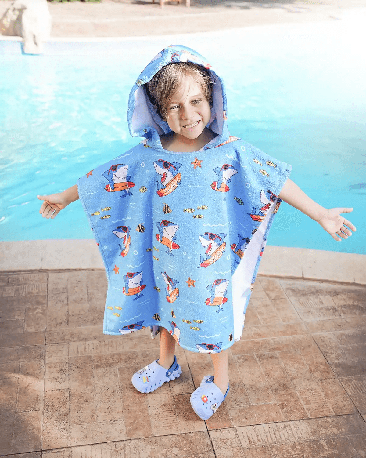 Shark Kids Poncho - Shark