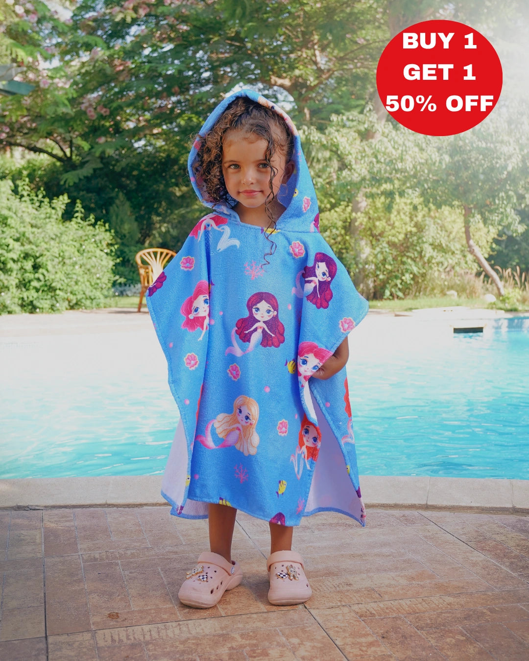 Mermaid Kids Poncho - Mermaid