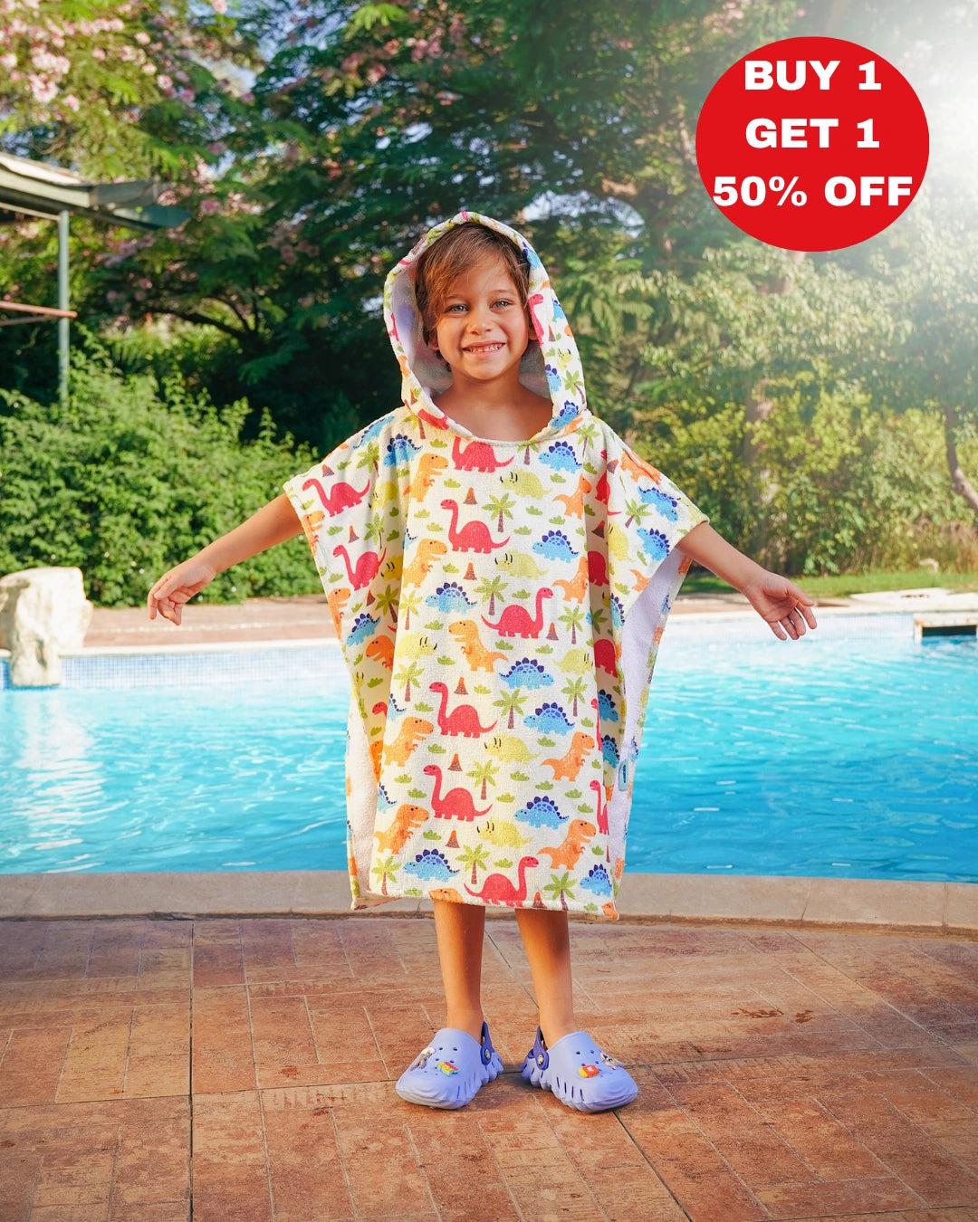 Dinosaur Kids Poncho - Dinosaur